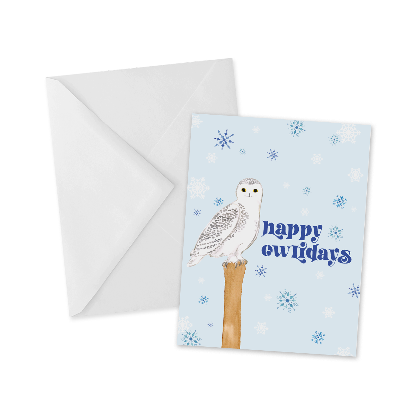 Holiday Animal Greeting Cards, Set of 5 Cards with Envelopes