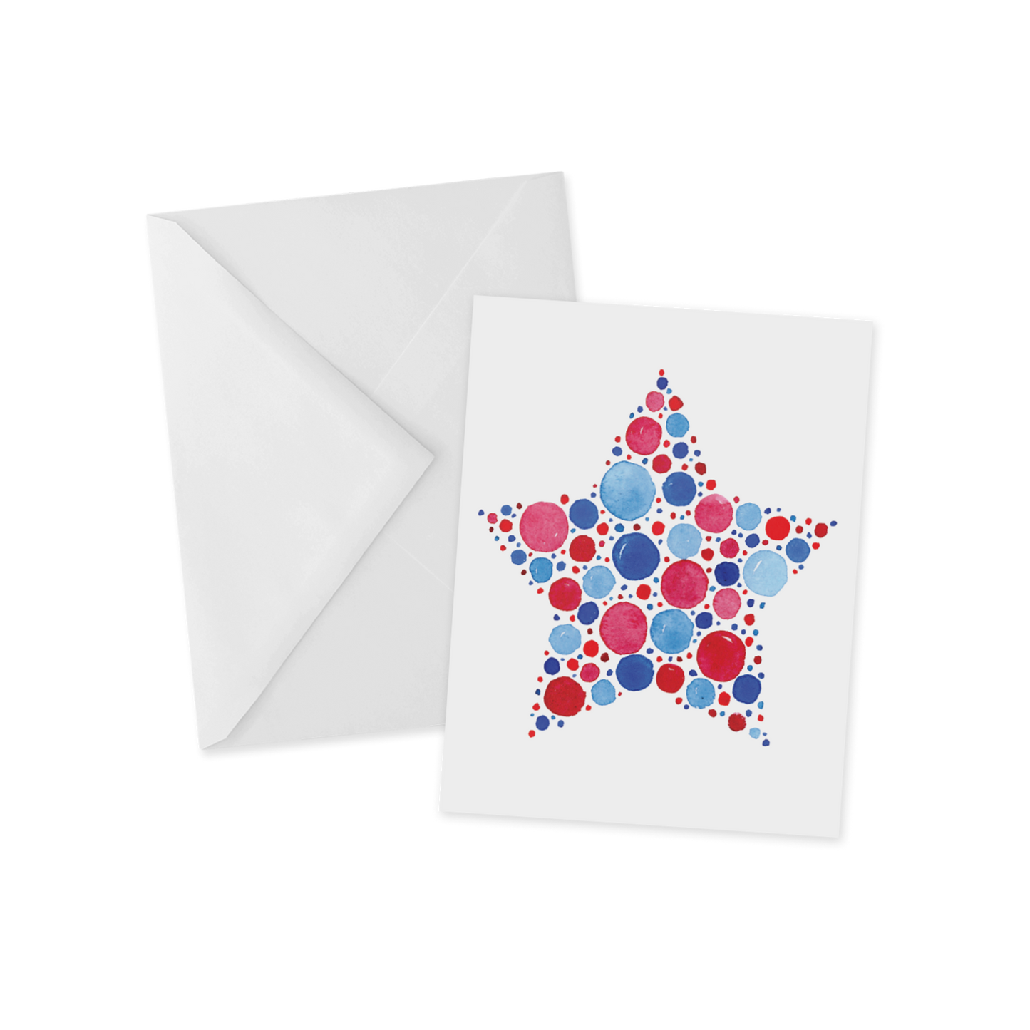 Pointillism Patriotic Star Greeting Card