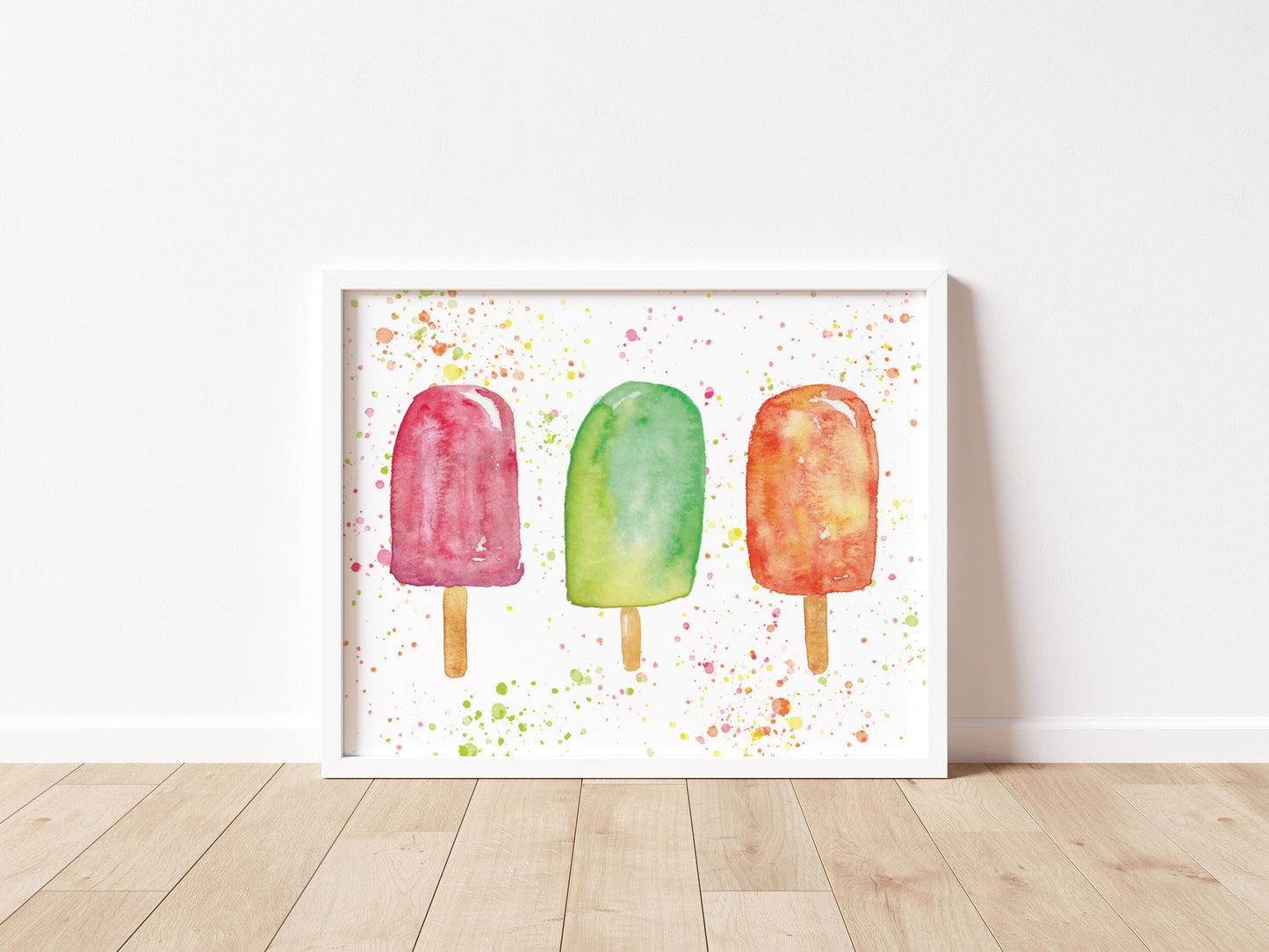 Cool n' Colorful Popsicles, 8x10 Print