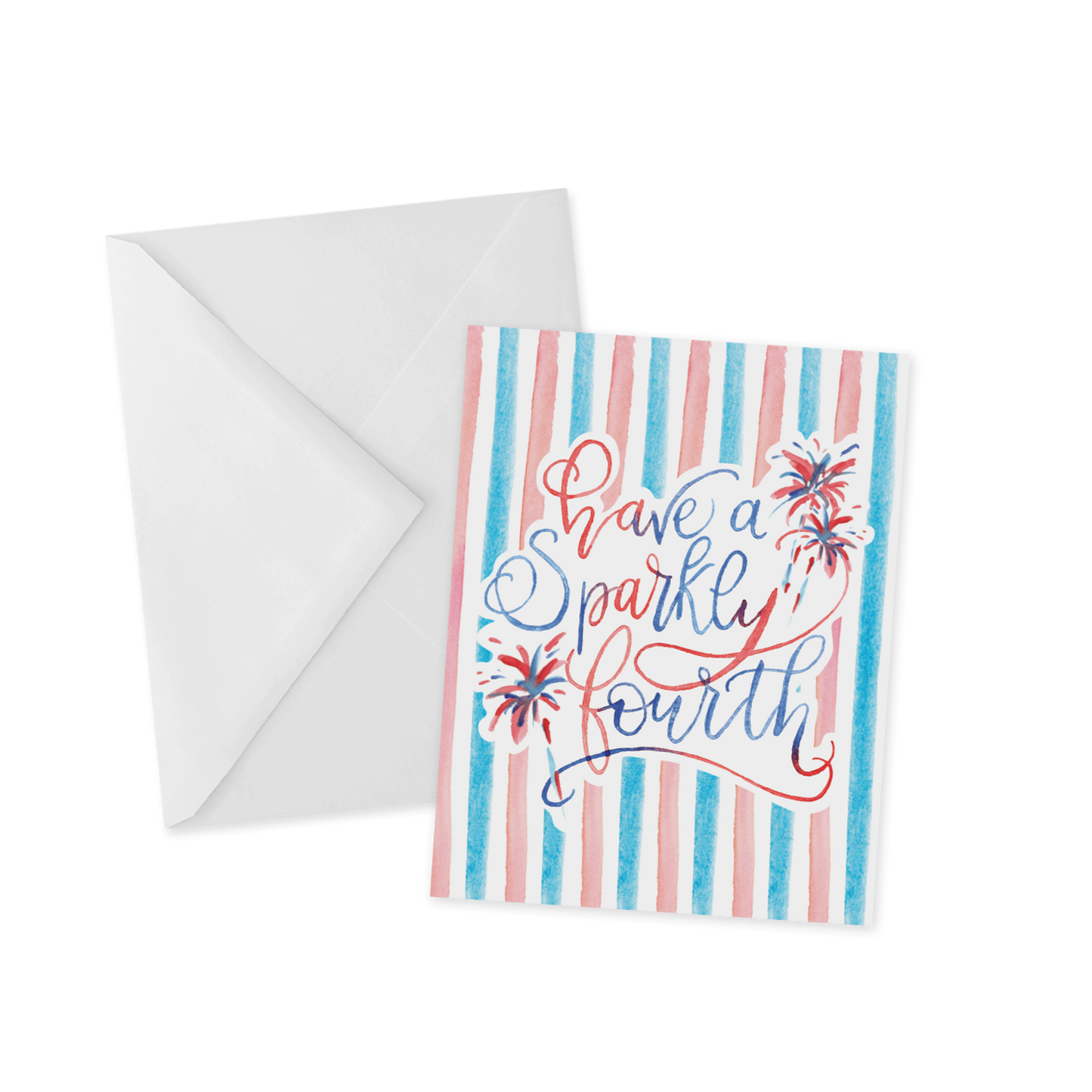 Sparkly Fourth, 4th of July Greeting Card